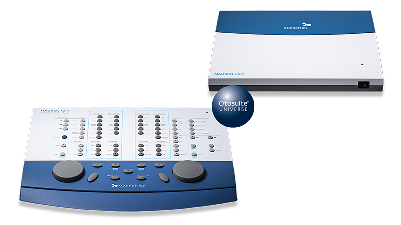 Madsen Astera2 diagnostic audiometry equipment with tinnitus test modules and PC based audiometric testing interface