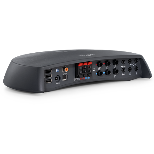 Aurical IQ Aud fitting audiometer showing multiple connectivity ports for hearing aid fitting and audiometric testing.
