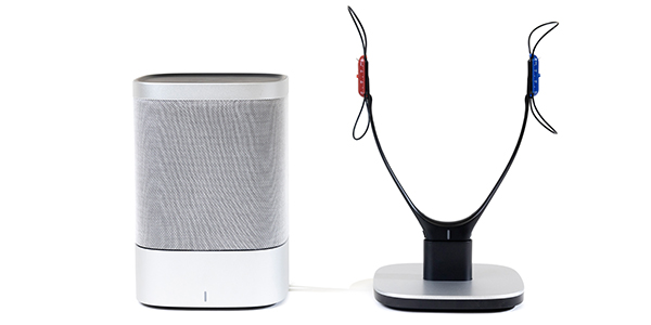 Portable audiometer in one compact unit with optional hearing instrument test box.